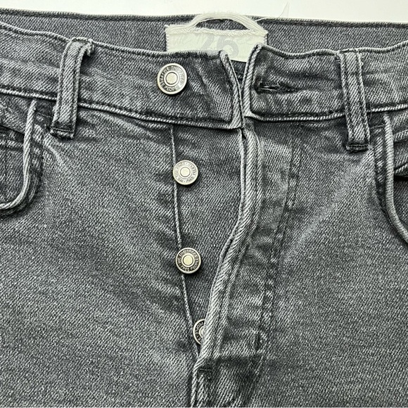 We the Free, Free People Black Raw Hem Crop Flare Button Fly Jeans Size 26 - Picture 3 of 6